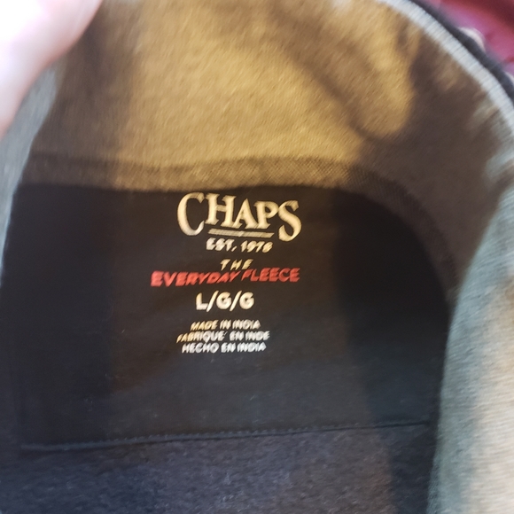 Brand new! Chaps Mens Grey/ Black Color Block zipped light jacket, L. Great gift - Picture 4 of 8